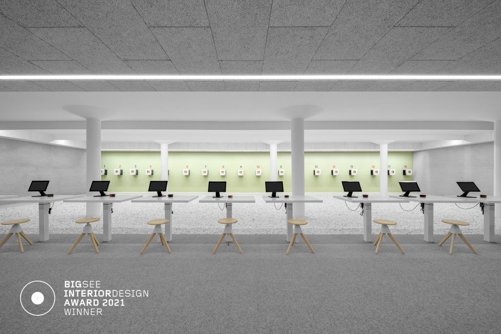 Betonbau Schießstand in Südtirol Interior Design von Andreas Gruber Architekten