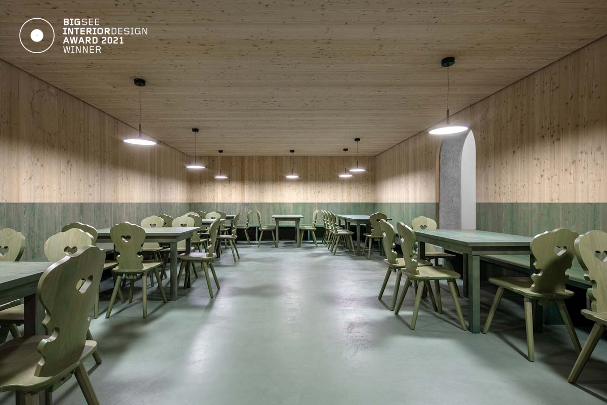 Concrete construction shooting rangein South Tyrol Interior Design by Andreas Gruber Architects