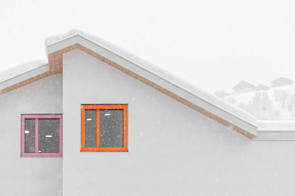 Kindergarten Enneberg in Südtirol. Architektur von Andreas Gruber Architekten