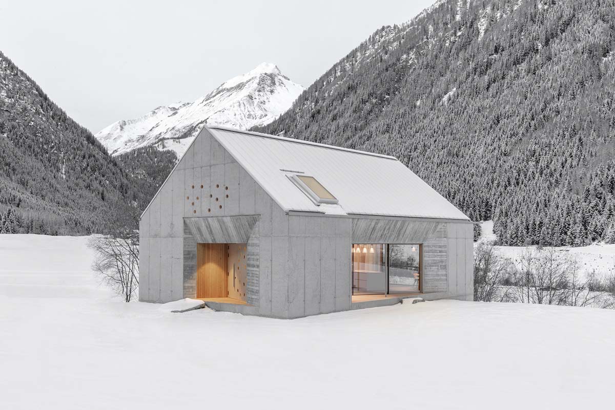 Das Wohnhaus „Viktoria“ ist ein Betonbau in Südtirol von Andreas Gruber Architekten